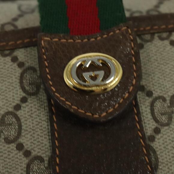 GUCCI GG Supreme Web Sherry Line Shoulder Bag Pvc Beige 89 02 032 - Picture 14 of 16